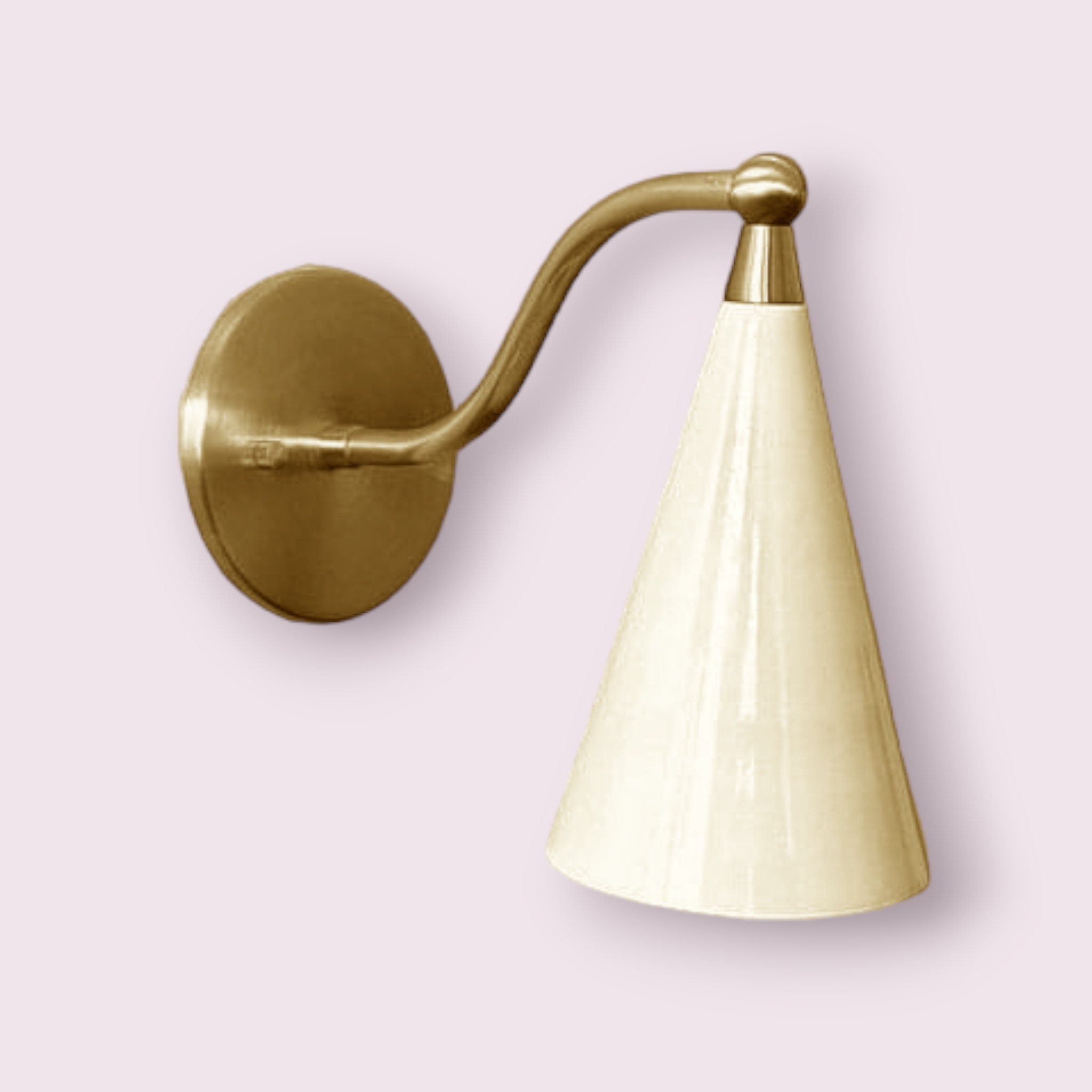 Mid Century Italian Brass Wall Lamps Light Handcrafted Modern Style Mid ...