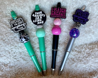 Sarcasm beaded pens