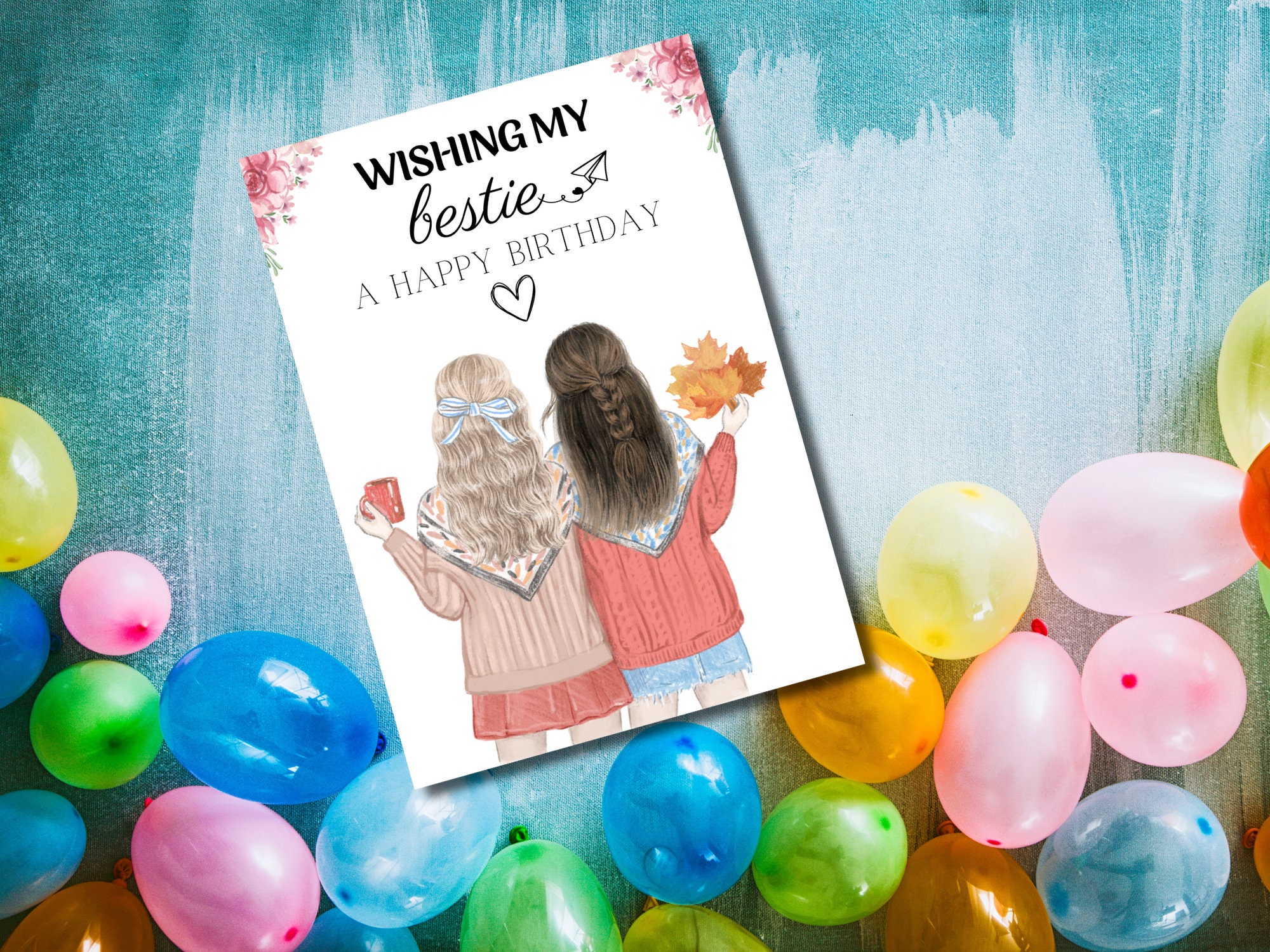 Editable Birthday Card for Best Friend, Friends Forever, Birthday Best ...