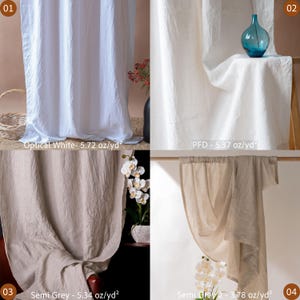 100% Natural Linen Fabrics By The Yards 38 Color 55 Inches Wide image 3