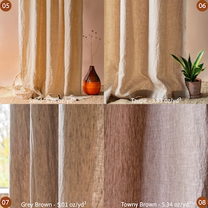 100% Natural Linen Fabrics By The Yards 38 Color 55 Inches Wide image 4