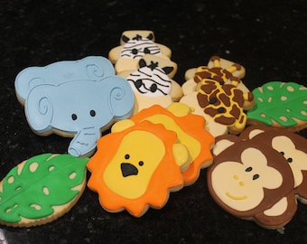 Safari Adventure Sugar Cookies - Set of 12 Wild Delights