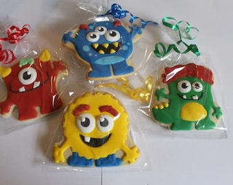 Monster Mash Sugar Cookies - Set of 12 Scary-Cute Delights