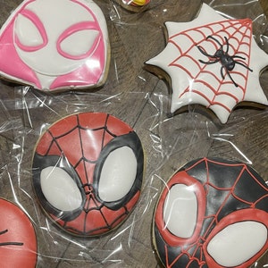 Spidey and Friends Sugar Cookies - Set of 12 Heroic Delights