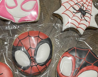 Spidey and Friends Sugar Cookies - Set of 12 Heroic Delights