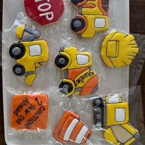 Construction Birthday Sugar Cookies – Set of 12