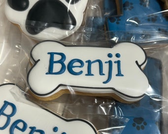 Puppy Dog Themed Cookies - One Dozen - Set of 12