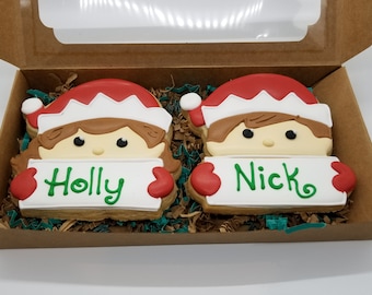 Christmas Gift Box Decorated Sugar Cookies