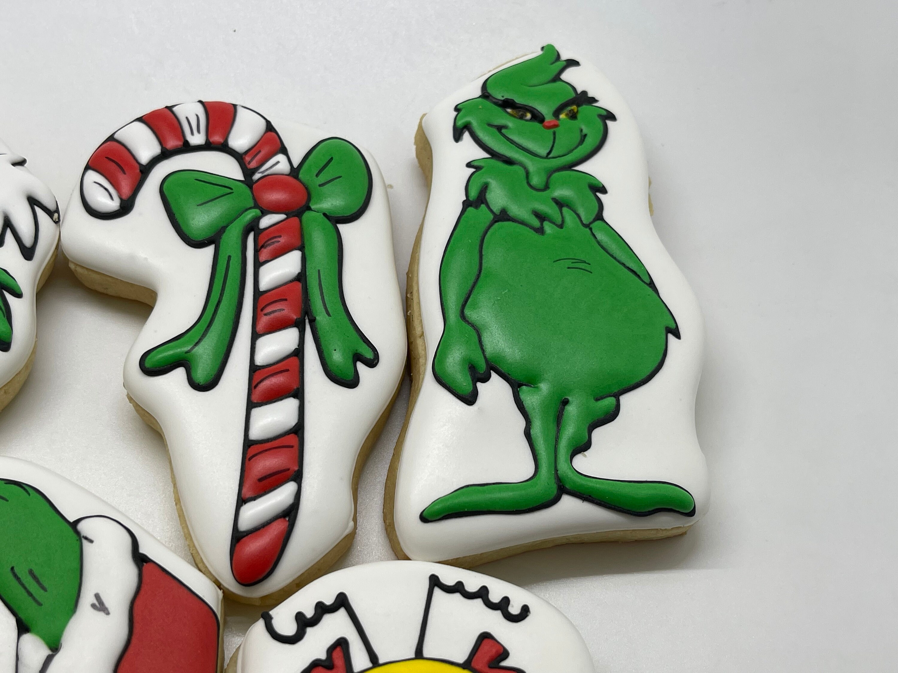 Whimsical Grinch Christmas Decorated Sugar Cookies - Set of 12 - Etsy