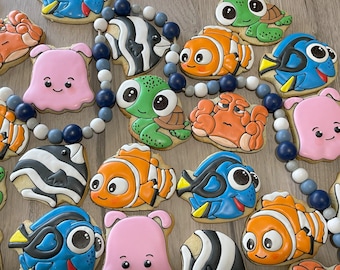 Nemo-Inspired Sugar Cookies - Set of 12 Underwater Delights