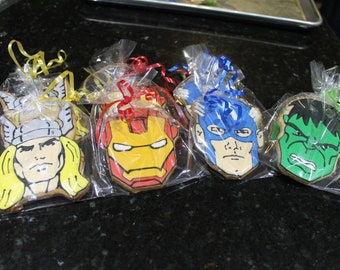 Avengers Superhero Sugar Cookies - Set of 12 Heroic Delights