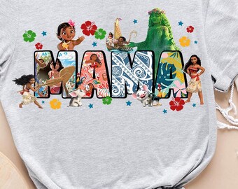 Personalized Name Moana T-shirt, Custom Alphabet Moana Shirt, Disney Family Trip Sweater, Disney Characters Alphabet Tee, Moana Sweatshirt