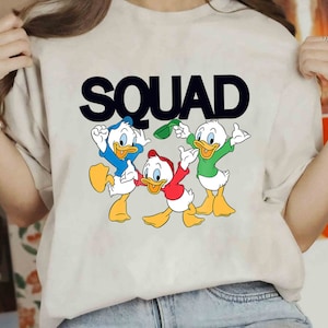 Disney Ducktales Donald Duck&#39;s Nephews Huey, Dewey, and Louie Duck Squad Shirt, Disneyland Family Vacation Shirt, Adult Kid Toddler Tee