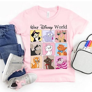 Disney Cats Comfort Colors T-Shirt, Disney World Cats Shirt, Cat Lovers Shirt, Magic Kingdom Disneyland Family Vacation Tee