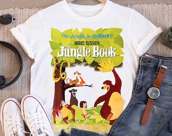 Retro Disney Jungle Book The Jungle Is Jumping Comfort Colors T-Shirt, Mowgli Baloo Shere Khan Tee, Animal Kingdom Disneyland Trip Shirt