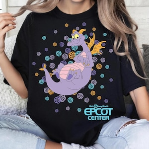 Vintage Figment Dragon Epcot Center Comfort Colors T-Shirt, Disney Purple Dragon Tee, Disneyland Vacation Family Matching Shirt