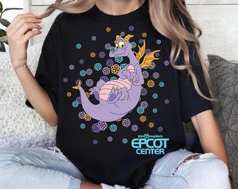 Vintage Figment Dragon Epcot Center Comfort Colors T-Shirt, Disney Purple Dragon Tee, Disneyland Vacation Family Matching Shirt