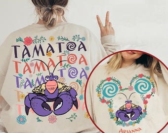 Personalized Two Sided Disney Pixar Moana Tamatoa the Crab Comfort Colors Shirt, WDW Epcot Magic Kingdom Disneyland Family Matching Tee