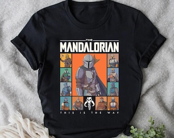 Star Wars The Mandalorian Bounty Hunter This Is The Way Komfort Farben T-Shirt, Galaxy's Edge Disneyland Star Wars Fans Geschenk Shirt