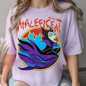Disney Sleeping Beauty Villain Maleficent Comfort Colors T-Shirt, Evil Fairy Tee, Magic Kingdom Disneyland Family Matching Shirt