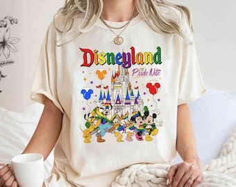 Disneyland Pride Nite Comfort Colors T-Shirt, Mickey And Friends Lgbt T-shirt, Rainbow Pride Lesbian Gay Support Tee, Disneyland Pride Trip