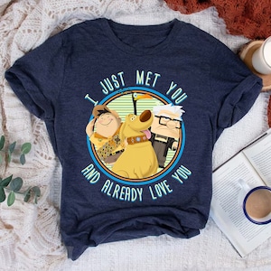 Bonita camiseta de Pixar &quot;Up Dog Dug I Just Met You And Already Love You&quot;, vacaciones familiares en Magic Kingdom, regalo de cumpleaños para adultos y niños pequeños.