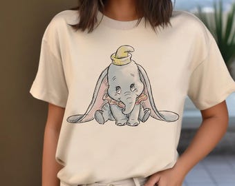 Classic Retro Disney Dumbo Comfort Colors Shirt, Cute Flying Elephant Tee, Magic Kingdom Disneyland Trip Shirt, Birthday Gift Tee