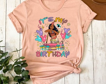 Komfortfarben Moana präsentiert, es ist mein Geburtstags-Shirt, Disney Moana Geburtstags-Micky-Luftballons-T-Shirt, Magic Kingdom Disneyland Urlaubs-Shirt
