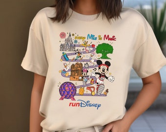 Disney Mickey And Friends Marathon Weekend Comfort Color T-shirt, Every Mile Is Magic Shirt, Disney Epcot Runner Family Vacation Gift