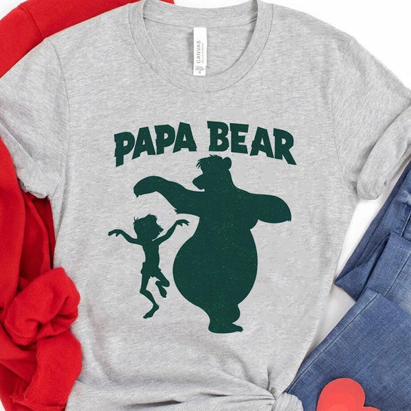 Disney The Jungle Book Papa Bear Shirt, Father's Day Gift T-Shirt, Perfect Present For Dad, Husband, Family Shirt
