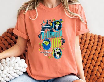 runDisney 10k Halloween Disneyland Marathon Weekend 2024 Comfort Colors T-shirt, Marathon Runner Group Tee, Family Trip Shirt