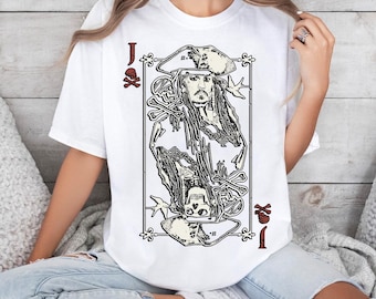 Disney Captain Jack Sparrow Spielkarte Comfort Farben Shirt, Fluch der Karibik T-Shirt, BTW Epcot Shirt, Magic Kingdom Disneyland T-Shirt