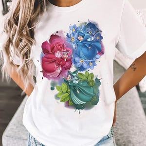 Disney Sleeping Beauty Good Fairies Comfort Colors Shirt, Flora Fauna Merryweather Godmothers, Magic Kingdom Disneyland Family Trip Shirt