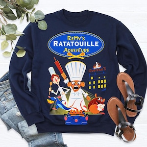 Disney Pixar Remy&#39;s Ratatouille Adventure Comfort Colors T-Shirt, Remy In Paris, Anyone Can Cook Tee, Magic Kingdom Disneyland Epcot Center