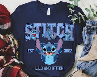 Disney Stitch Est 2002 Comfort Farben Shirt, Lilo und Stitch Shirt, Magic Kingdom Disneyland Familien Reise T-Shirt, Geburtstagsgeschenk Shirt