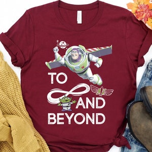 Disney Pixar Toy Story Buzz Lightyear To Infinity and Beyond Shirt, Disneyland Family Vacation, Birthday Gift Adult Kid Toddler Tee image 1