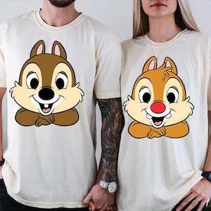 Disney Chip &#39;n Dale Rettung Rangers Double Trouble Comfort Farben T-Shirt, Disney Paar Shirt, Magic Kingdom Disneyland Passendes T-Shirt