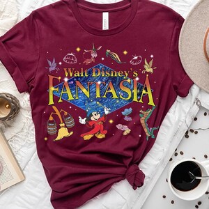 Walt Disney Fantasia Mickey Mouse Sorcerer Comfort Colors T-Shirt, Mickey Fantasia Shirt, Magic Kingdom Disneyland Family Matching Shirt
