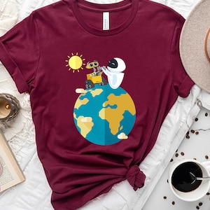 Disney WALL-E And EVE Robots Shirt, Magic Kingdom WDW Disneyland Family Vacation Shirt, Birthday Gift Adult Kid Toddler Tee