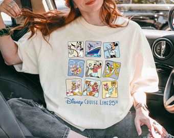 Camiseta personalizada de Mickey y sus amigos de Disney Cruise Line, vacaciones familiares en Disneyland, regalo de cumpleaños para adultos y niños pequeños.