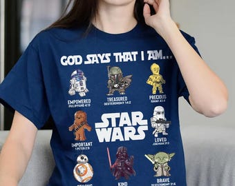 God Says I Am Shirt, Star Wars Comfort Colors Shirt, Star Wars Bible Verses Tee, Galaxy's Edge Disneyland Trip Shirt, Birthday Gift Tee