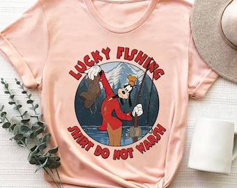 Camiseta retrô do Goofy Lucky Fishing, camiseta "Não Warsh", camiseta "Pai Pateta com Cores Confortáveis", presente de Dia dos Pais, camiseta "Pai Pescador", presente de aniversário para papai