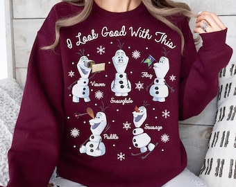 Camiseta divertida de Olaf de la película Frozen de Disney Pixar: "Me veo bien con esta camiseta de colores cómodos", camiseta para viaje a Magic Kingdom Disneyland, regalo de cumpleaños
