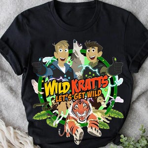 Wild Kratts Let&#39;s Get Wild Chris and Martin Comfort Colors T-Shirt, Wild Kratts Birthday Boy Shirt, Wild Kratts Party Tee, Disneyland Trip