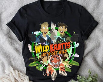 Wild Kratts Let's Get Wild Chris and Martin Comfort Colors T-Shirt, Wild Kratts Birthday Boy Shirt, Wild Kratts Party Tee, Disneyland Trip