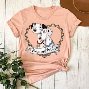 Disney 101 Dalmatians Pongo & Perdita Comfort Colors Shirt, Cute Dog Couple, Dog Lovers Shirt, Magic Kingdom Disneyland Birthday Gift Shirt