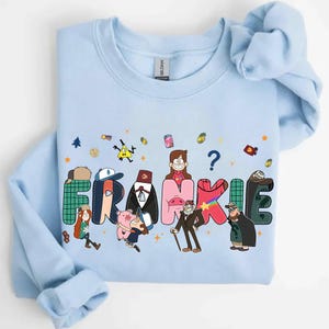 Camiseta personalizada com nome Gravity Falls Comfort Colors, camiseta Dipper Mabel Wendy, camiseta personalizada Magic Kingdom Disneyland Group combinando