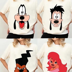 Custom Disney A Goofy Movie Character Comfort Colors T-Shirt, Goofy Max Goof Roxanne Powerline Tee, Magic Kingdom Disneyland Matching Tee