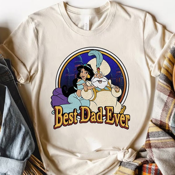 Aladdin Jasmin Best Dad Ever Magic Carpet Ride Shirt, Father's Day Gift T-Shirt, Perfect Present For Dad, Husband, Family Shirt