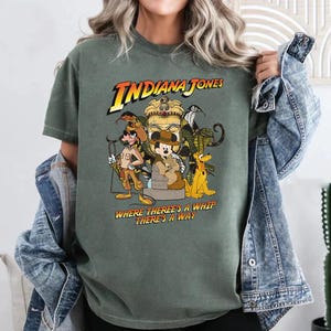 Mickey Mouse Indiana Jones Adventures Retro Disney Shirt, Mickey & Friends Comfort Colors Shirt, Magic Kingdom Disneyland Family Trip Tee